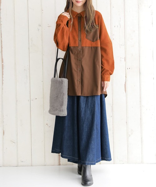 osharewalker（オシャレウォーカー）の「『フェイクファー2wayトートバッグ』（トートバッグ・レディース・グレー/レオパード・FREE）」の4枚目の写真