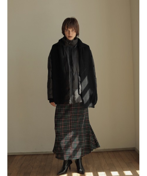 AMAIL（アマイル）の「Pleats check fitfrea skirt（スカート・レディース・オレンジ/グリーン・FREE）」の12枚目の写真