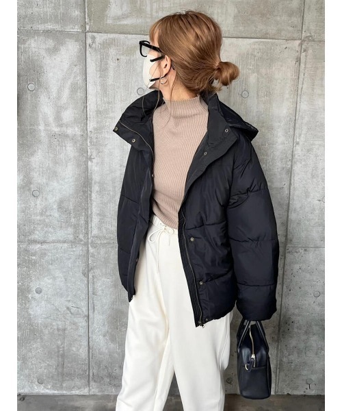 HEILIS(ヘイリス)の「《sayo select》リブハイネックニット / リブトップス リブニット ハイネック(ニット/セーター・レディース・ブラック/ベージュ/アイボリー・FREE)」の6枚目の写真