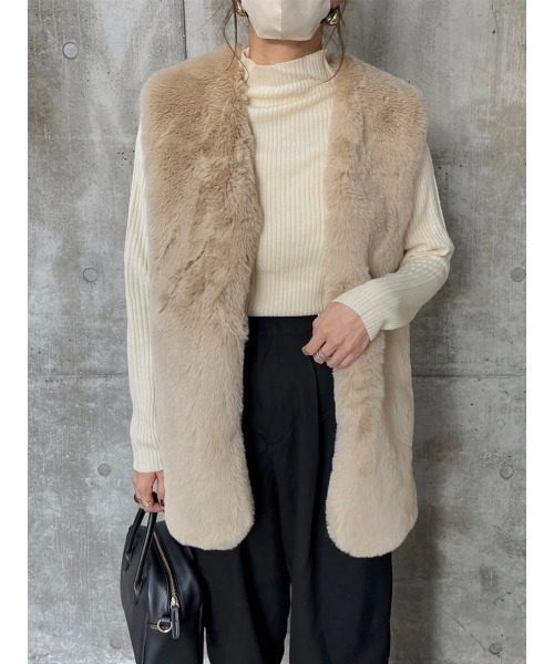HEILIS(ヘイリス)の「《sayo select》リブハイネックニット / リブトップス リブニット ハイネック(ニット/セーター・レディース・ブラック/ベージュ/アイボリー・FREE)」の9枚目の写真