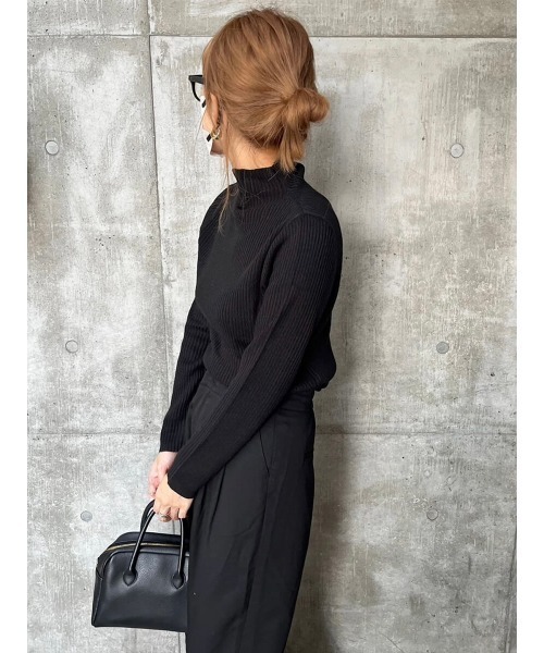 HEILIS(ヘイリス)の「《sayo select》リブハイネックニット / リブトップス リブニット ハイネック(ニット/セーター・レディース・ブラック/ベージュ/アイボリー・FREE)」の11枚目の写真