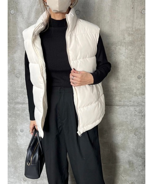HEILIS(ヘイリス)の「《sayo select》リブハイネックニット / リブトップス リブニット ハイネック(ニット/セーター・レディース・ブラック/ベージュ/アイボリー・FREE)」の12枚目の写真