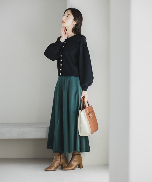 Andemiu（アンデミュウ）の「【WEB限定】パールカーディガン176417（カーディガン/ボレロ・レディース・ブラック/ブラウン/ボルドー/ブルー/グリーン/アイボリー・FREE）」の19枚目の写真