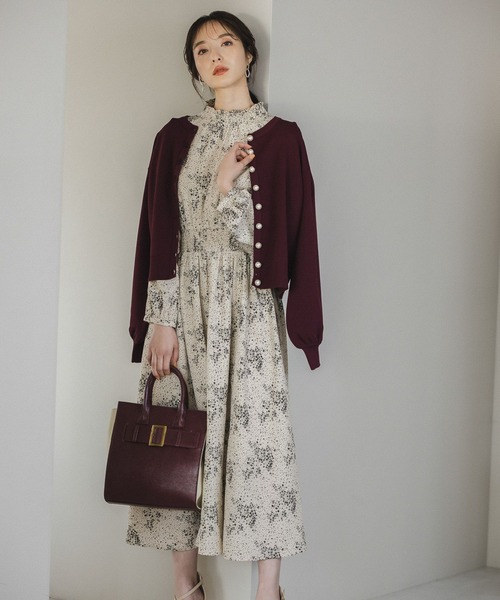 Andemiu（アンデミュウ）の「【WEB限定】パールカーディガン176417（カーディガン/ボレロ・レディース・ブラック/ブラウン/ボルドー/ブルー/グリーン/アイボリー・FREE）」の13枚目の写真