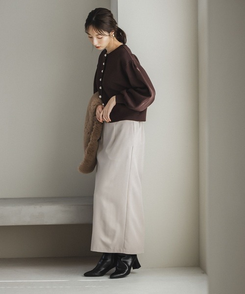 Andemiu（アンデミュウ）の「【WEB限定】パールカーディガン176417（カーディガン/ボレロ・レディース・ブラック/ブラウン/ボルドー/ブルー/グリーン/アイボリー・FREE）」の16枚目の写真