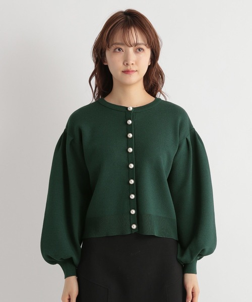 Andemiu（アンデミュウ）の「【WEB限定】パールカーディガン176417（カーディガン/ボレロ・レディース・ブラック/ブラウン/ボルドー/ブルー/グリーン/アイボリー・FREE）」の11枚目の写真