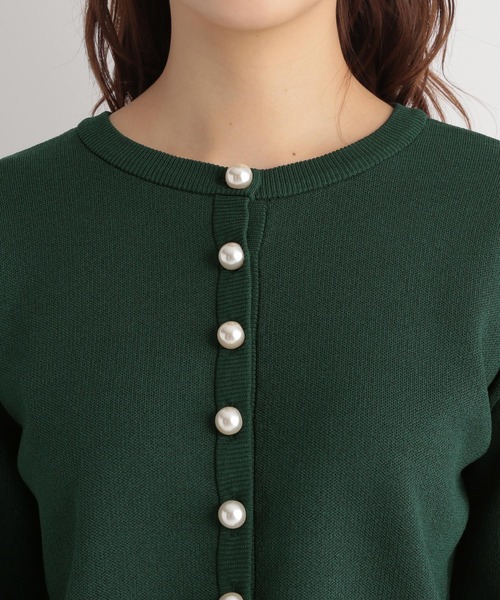 Andemiu（アンデミュウ）の「【WEB限定】パールカーディガン176417（カーディガン/ボレロ・レディース・ブラック/ブラウン/ボルドー/ブルー/グリーン/アイボリー・FREE）」の8枚目の写真