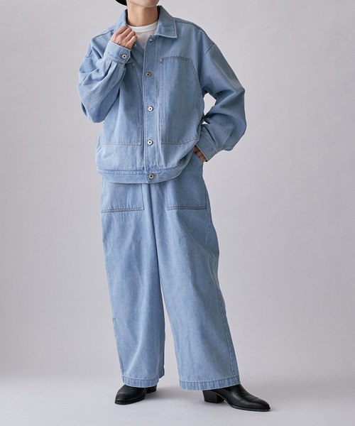 Lui's（ルイス）の「【Neucon / ニューコン】23SS デニムバギーパンツ (セットアップ対応）（デニムパンツ・メンズ・グレー/サックスブルー・1/2）」の8枚目の写真