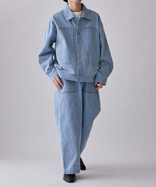 Lui's（ルイス）の「【Neucon / ニューコン】23SS デニムバギーパンツ (セットアップ対応）（デニムパンツ・メンズ・グレー/サックスブルー・1/2）」の9枚目の写真