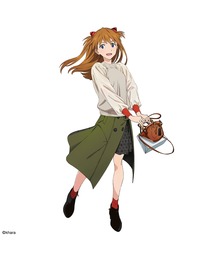 FLOWER by RADIO EVA F040 Check on EVA Trench Skirt