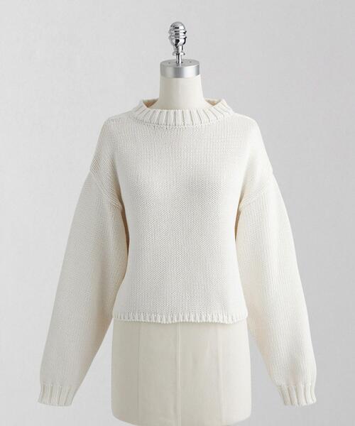 Loeff LOEFF(ロエフ)の「<LOEFF>CORD コットン クロップドニット(ニット/セーター)」 - WEAR