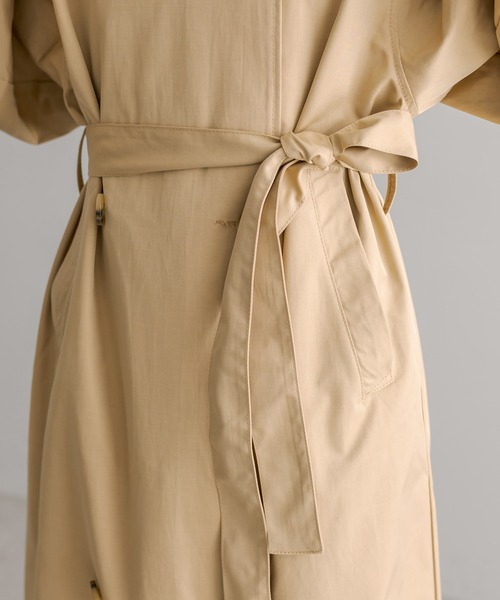 mystic(ミスティック)の「【2サイズ展開】スタンドカラートレンチコート(トレンチコート・レディース・キャメル/ベージュ/ネイビー・1/2)」の14枚目の写真