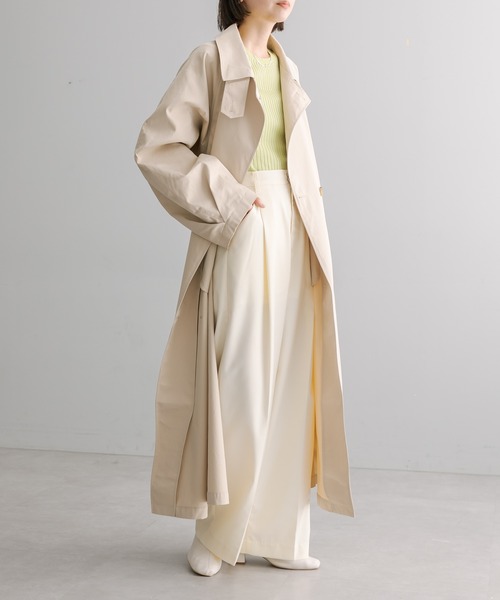 mystic(ミスティック)の「【2サイズ展開】スタンドカラートレンチコート(トレンチコート・レディース・キャメル/ベージュ/ネイビー・1/2)」の15枚目の写真