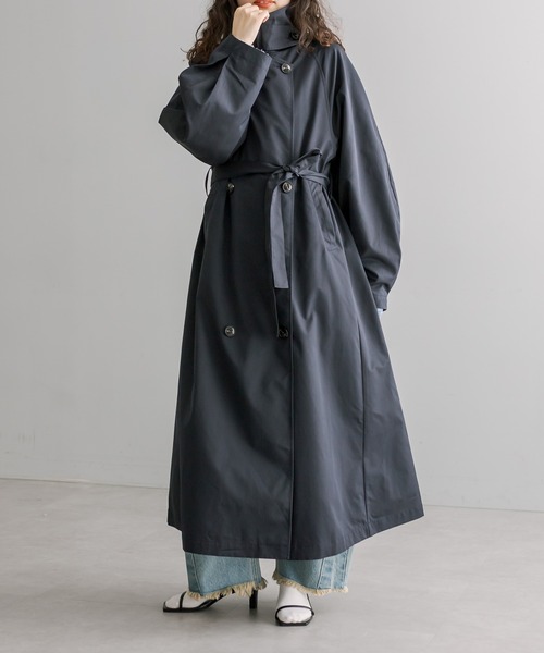 mystic(ミスティック)の「【2サイズ展開】スタンドカラートレンチコート(トレンチコート・レディース・キャメル/ベージュ/ネイビー・1/2)」の17枚目の写真