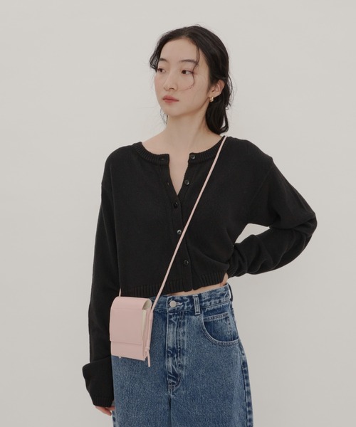 GIUNON(ジウノン)の「knit cardigan / ニットカーディガン(カーディガン/ボレロ・レディース・ブラック/グリーン・FREE)」の20枚目の写真