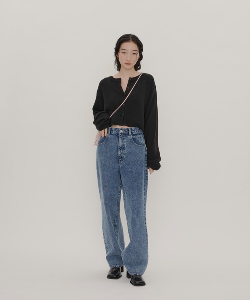 GIUNON(ジウノン)の「knit cardigan / ニットカーディガン(カーディガン/ボレロ・レディース・ブラック/グリーン・FREE)」の12枚目の写真