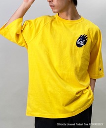 CHAMPION/チャンピオン カレッジロゴTシャツ ルーズフィット/ラグランTシャツ USAコットン/フロントプリント　バインダーネックTシャツ   C5-X307