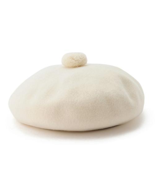 BEAMS BOY（ビームスボーイ）の「BEAMS BOY / ポンポン ベレー （ハンチング/ベレー帽・レディース・ホワイト/グレー/ワイン/ネイビー・ONE SIZE）」の10枚目の写真