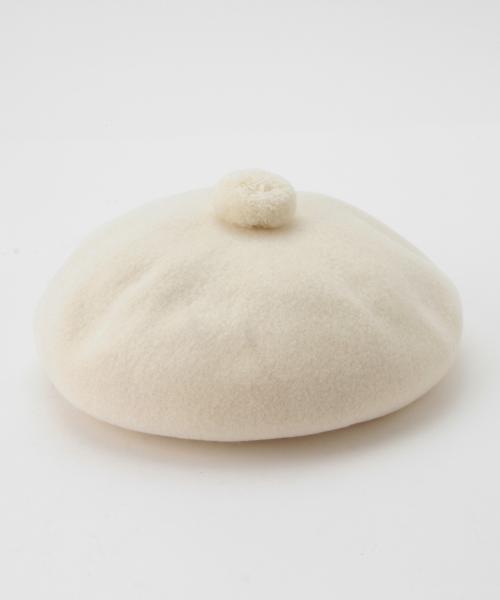 BEAMS BOY（ビームスボーイ）の「BEAMS BOY / ポンポン ベレー （ハンチング/ベレー帽・レディース・ホワイト/グレー/ワイン/ネイビー・ONE SIZE）」の14枚目の写真