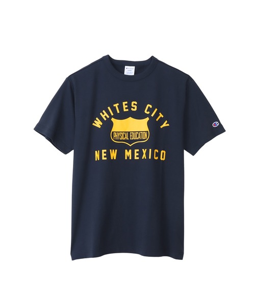 Champion(チャンピオン)の「【Champion/チャンピオン】メンズ ベーシック ショートスリーブTシャツ(Tシャツ/カットソー・メンズ・グレー/ホワイト×ネイビー/ネイビー/ダークグレー/バーガンディー/ブラック/グリーン系その他3/オレンジ系その他2・LARGE/X-LARGE/MEDIUM)」の6枚目の写真