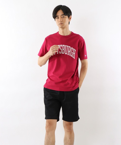 Champion(チャンピオン)の「【Champion/チャンピオン】メンズ ベーシック ショートスリーブTシャツ(Tシャツ/カットソー・メンズ・グレー/ホワイト×ネイビー/ネイビー/ダークグレー/バーガンディー/ブラック/グリーン系その他3/オレンジ系その他2・LARGE/X-LARGE/MEDIUM)」の7枚目の写真