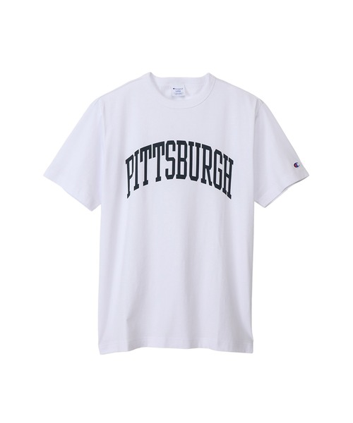 Champion(チャンピオン)の「【Champion/チャンピオン】メンズ ベーシック ショートスリーブTシャツ(Tシャツ/カットソー・メンズ・グレー/ホワイト×ネイビー/ネイビー/ダークグレー/バーガンディー/ブラック/グリーン系その他3/オレンジ系その他2・LARGE/X-LARGE/MEDIUM)」の2枚目の写真