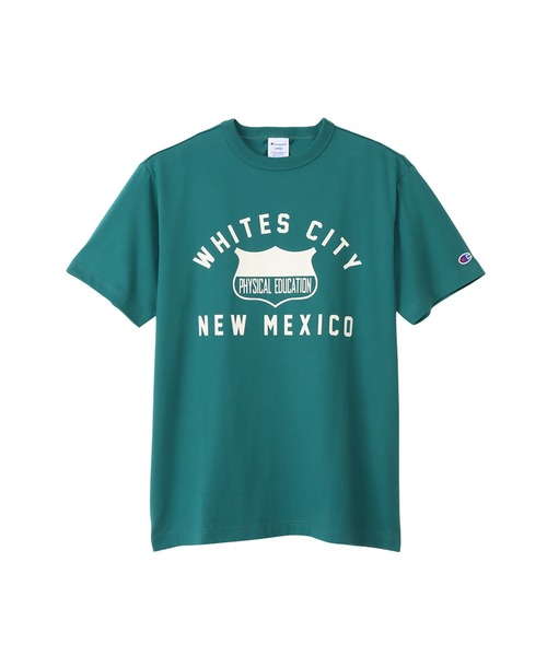 Champion(チャンピオン)の「【Champion/チャンピオン】メンズ ベーシック ショートスリーブTシャツ(Tシャツ/カットソー・メンズ・グレー/ホワイト×ネイビー/ネイビー/ダークグレー/バーガンディー/ブラック/グリーン系その他3/オレンジ系その他2・LARGE/X-LARGE/MEDIUM)」の5枚目の写真