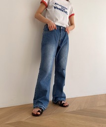 CANAL JEAN | El mar(エルマール) カットオフフレアデニムパンツ(デニムパンツ)