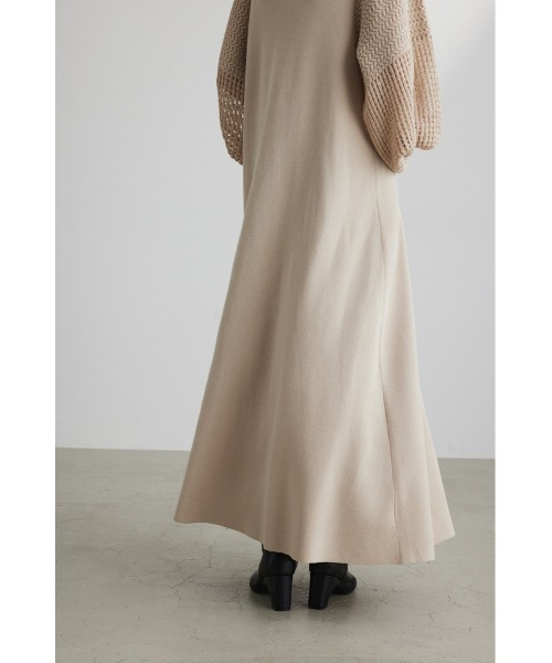 JOSEPH ニットワンピース　キャメル ギャザースリーブプチハイネックニットワンピースsdpxyf6565 ブラウン