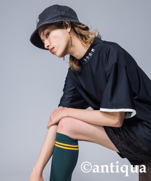 antiqua（アンティカ）の「【STCH】オーバーサイズロゴ入り