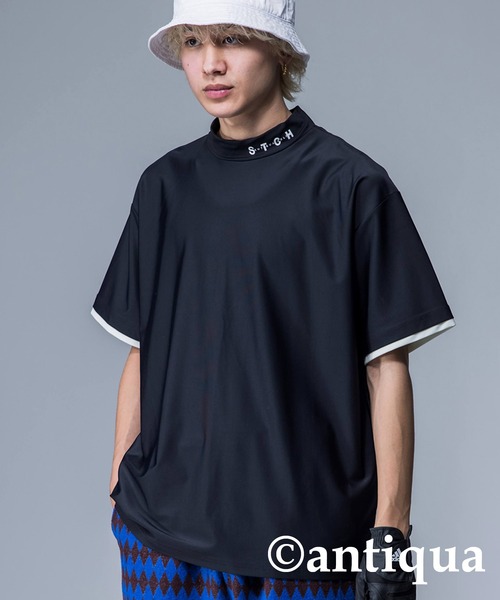 antiqua(アンティカ)の「【STCH】オーバーサイズロゴ入りトップス(Tシャツ/カットソー・レディース・ブルー/ホワイト/ブラック/ネイビー/スミクロ・S/L/M)」の22枚目の写真