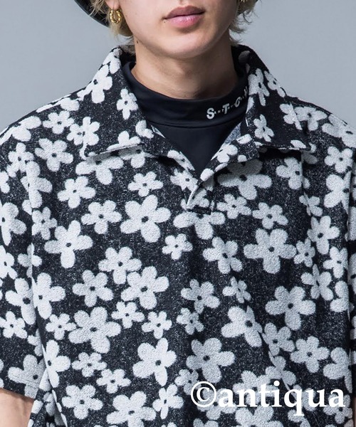 ANTIQUA GOLF STCH オーバーサイズロゴ入りトップス STCH】オーバーサイズロゴ入りトップス（Tシャツ/カットソー