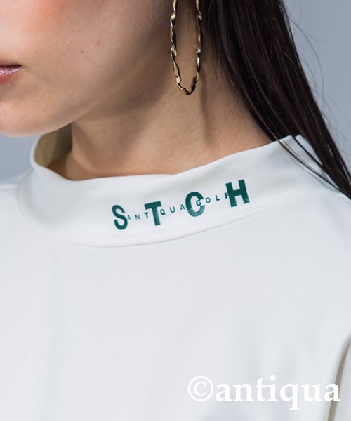 antiqua(アンティカ)の「【STCH】オーバーサイズロゴ入りトップス(Tシャツ/カットソー・レディース・ブルー/ホワイト/ブラック/ネイビー/スミクロ・S/L/M)」の8枚目の写真
