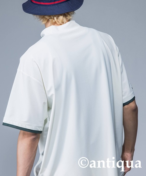 antiqua(アンティカ)の「【STCH】オーバーサイズロゴ入りトップス(Tシャツ/カットソー・レディース・ブルー/ホワイト/ブラック/ネイビー/スミクロ・S/L/M)」の12枚目の写真