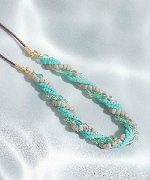 チチカカ（チチカカ）の「ツイストビーズネックレス（ネックレス・レディース・ナチュラル/グリーン/ブルー・FREE）」の3枚目の写真