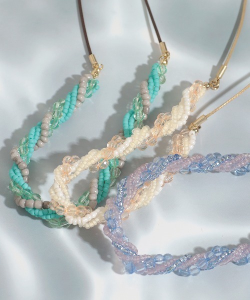 チチカカ（チチカカ）の「ツイストビーズネックレス（ネックレス・レディース・ナチュラル/グリーン/ブルー・FREE）」の4枚目の写真