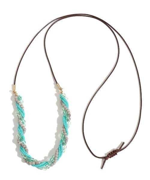 チチカカ（チチカカ）の「ツイストビーズネックレス（ネックレス・レディース・ナチュラル/グリーン/ブルー・FREE）」の6枚目の写真