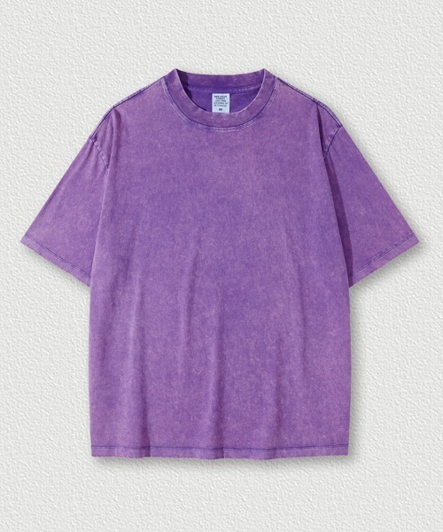 Ressaca(レサーカ)の「オーバーサイズ ユーズド加工 半袖 クルーネック無地Tシャツ(Tシャツ/カットソー・メンズ・カーキ/ブラック/ライトブルー/チャコールグレー/ベージュ/パープル/ブラウン/ピンク・S/M/L/XL)」の7枚目の写真