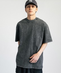 オーバーサイズ ユーズド加工 半袖 クルーネック無地Tシャツ