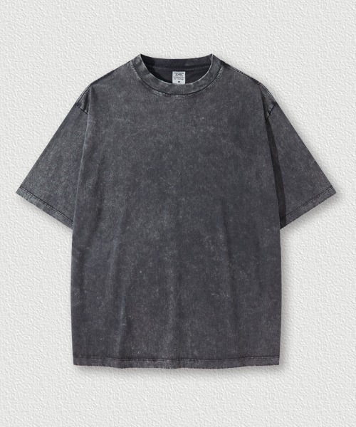 Ressaca(レサーカ)の「オーバーサイズ ユーズド加工 半袖 クルーネック無地Tシャツ(Tシャツ/カットソー・メンズ・カーキ/ブラック/ライトブルー/チャコールグレー/ベージュ/パープル/ブラウン/ピンク・S/M/L/XL)」の10枚目の写真