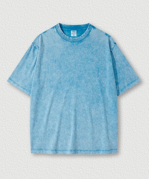 Ressaca(レサーカ)の「オーバーサイズ ユーズド加工 半袖 クルーネック無地Tシャツ(Tシャツ/カットソー・メンズ・カーキ/ブラック/ライトブルー/チャコールグレー/ベージュ/パープル/ブラウン/ピンク・S/M/L/XL)」の11枚目の写真