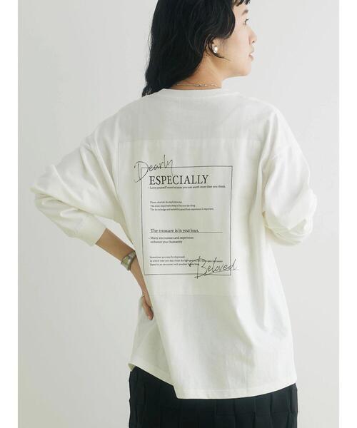 CRAFT STANDARD BOUTIQUE(クラフトスタンダードブティック)の「BOUTIQUE L/S TEE-D(Tシャツ/カットソー・レディース・オフホワイト/ブラック/カーキ・M/XL/L)」の6枚目の写真