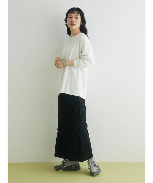 CRAFT STANDARD BOUTIQUE(クラフトスタンダードブティック)の「BOUTIQUE L/S TEE-D(Tシャツ/カットソー・レディース・オフホワイト/ブラック/カーキ・M/XL/L)」の17枚目の写真