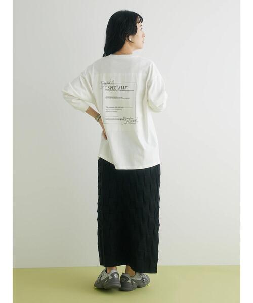 CRAFT STANDARD BOUTIQUE(クラフトスタンダードブティック)の「BOUTIQUE L/S TEE-D(Tシャツ/カットソー・レディース・オフホワイト/ブラック/カーキ・M/XL/L)」の18枚目の写真