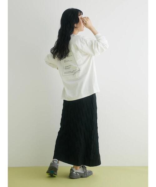 CRAFT STANDARD BOUTIQUE(クラフトスタンダードブティック)の「BOUTIQUE L/S TEE-D(Tシャツ/カットソー・レディース・オフホワイト/ブラック/カーキ・M/XL/L)」の19枚目の写真