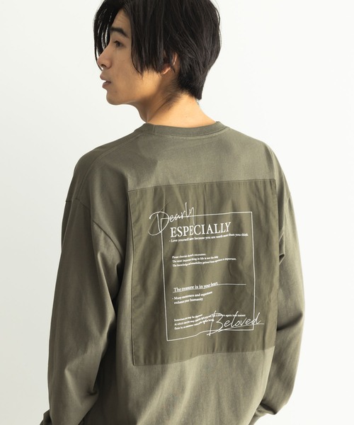 CRAFT STANDARD BOUTIQUE(クラフトスタンダードブティック)の「BOUTIQUE L/S TEE-D(Tシャツ/カットソー・レディース・オフホワイト/ブラック/カーキ・M/XL/L)」の3枚目の写真