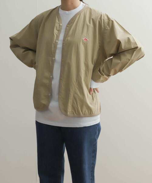 DANTON(ダントン)の「DANTON SHIRTS CARDIGAN(ノーカラージャケット・レディース・ベージュ/パープル/ライトグレー・38)」の9枚目の写真