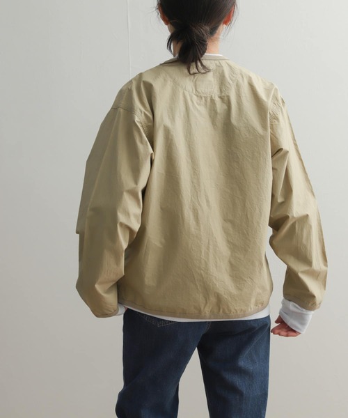 DANTON(ダントン)の「DANTON SHIRTS CARDIGAN(ノーカラージャケット・レディース・ベージュ/パープル/ライトグレー・38)」の10枚目の写真