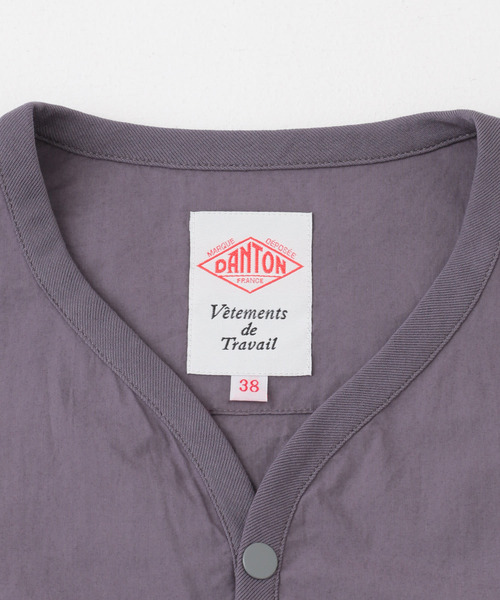 DANTON(ダントン)の「DANTON SHIRTS CARDIGAN(ノーカラージャケット・レディース・ベージュ/パープル/ライトグレー・38)」の21枚目の写真