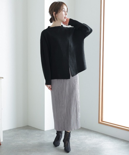2wayクロスアシメセーター ElegChic ニット セーター 2wayクロスアシメセーター レディース